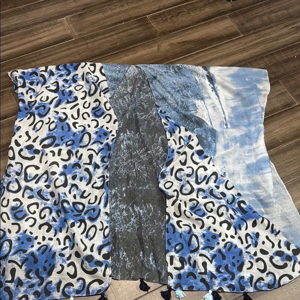 Classic Blue and Black Kimono